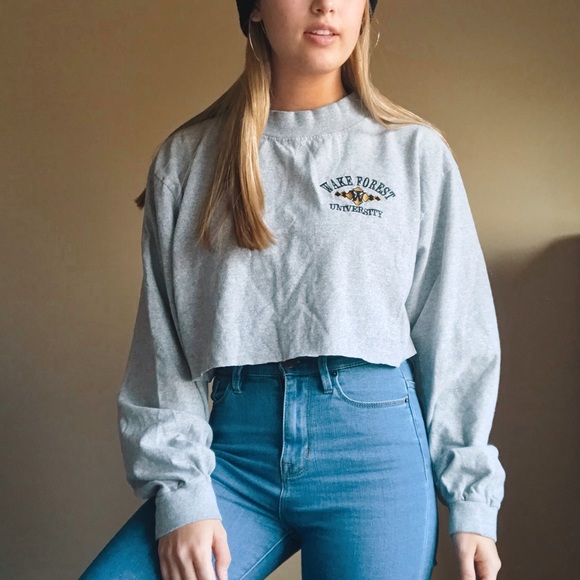 Vintage Tops - Wake Forest Vintage Cropped Longsleeve